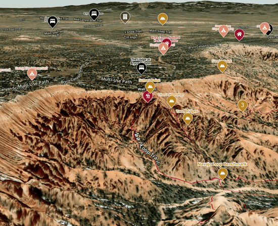 Bryce Canyon Interactive Wander Map